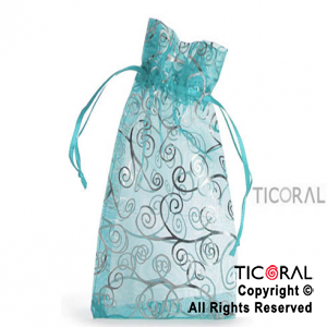 BOLSA ORGANZA TURQUESA 13X20 ARABESCO HS3967-10 x 1